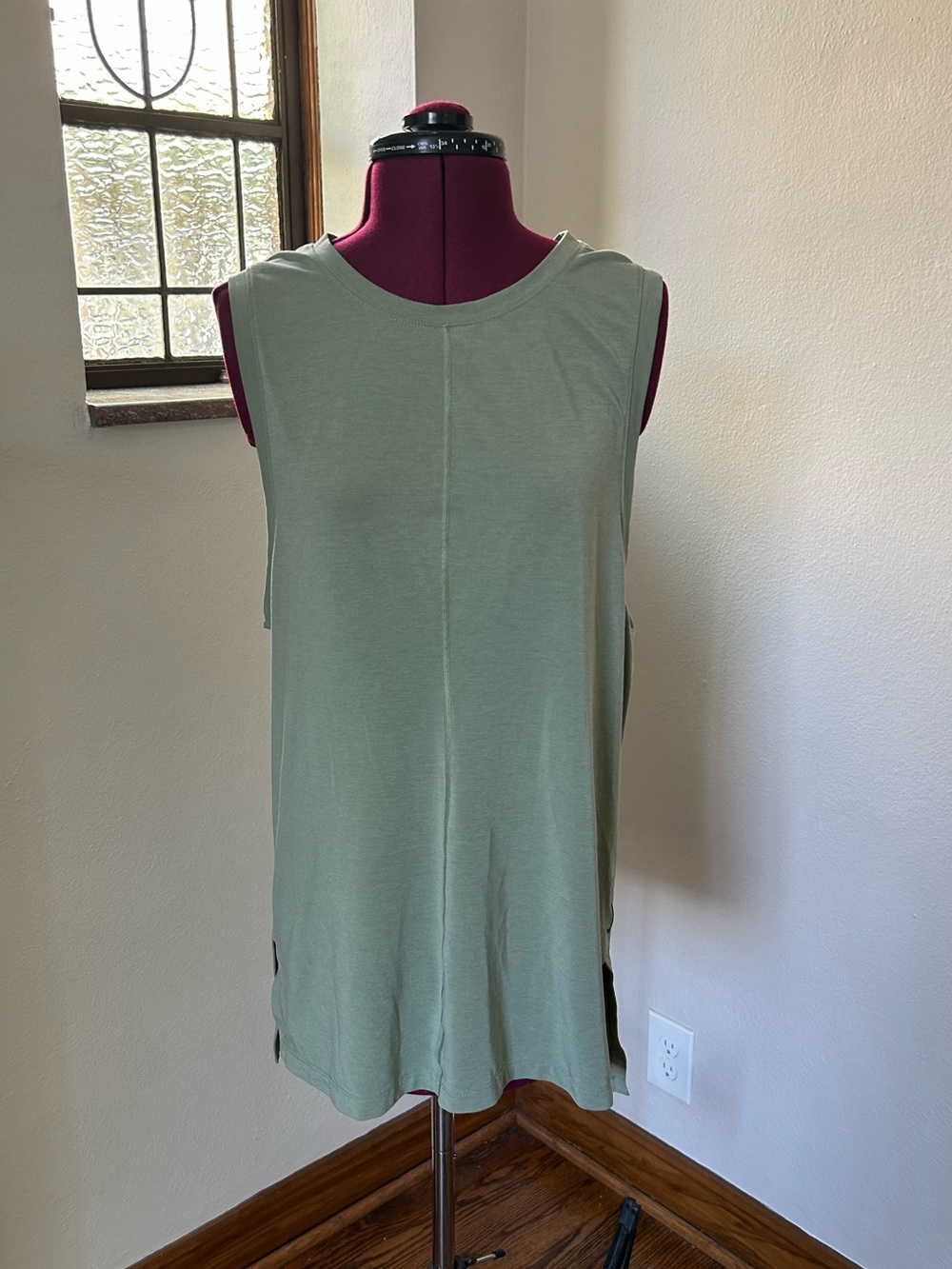 ·Nike· Dri-Fit Green Slim Fit Long Tank Top